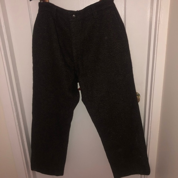 Vintage Pioneer brown tweed hunter pants, button suspenders. 36” waist-preloved - Picture 10 of 10